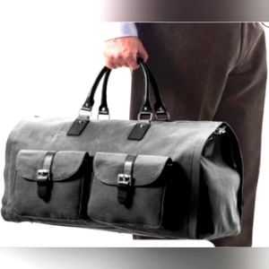 Hook & Albert Garment Weekender in Canvas
